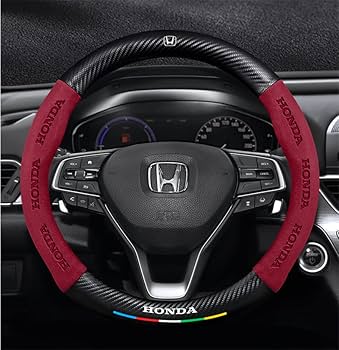 ホンダ 本革仕上げ 赤ステッチ付 ステアリング エアバックカバー【美品】♪ Amazon | （CXY）ホンダ ハンドルカバー ステアリングカバー 車